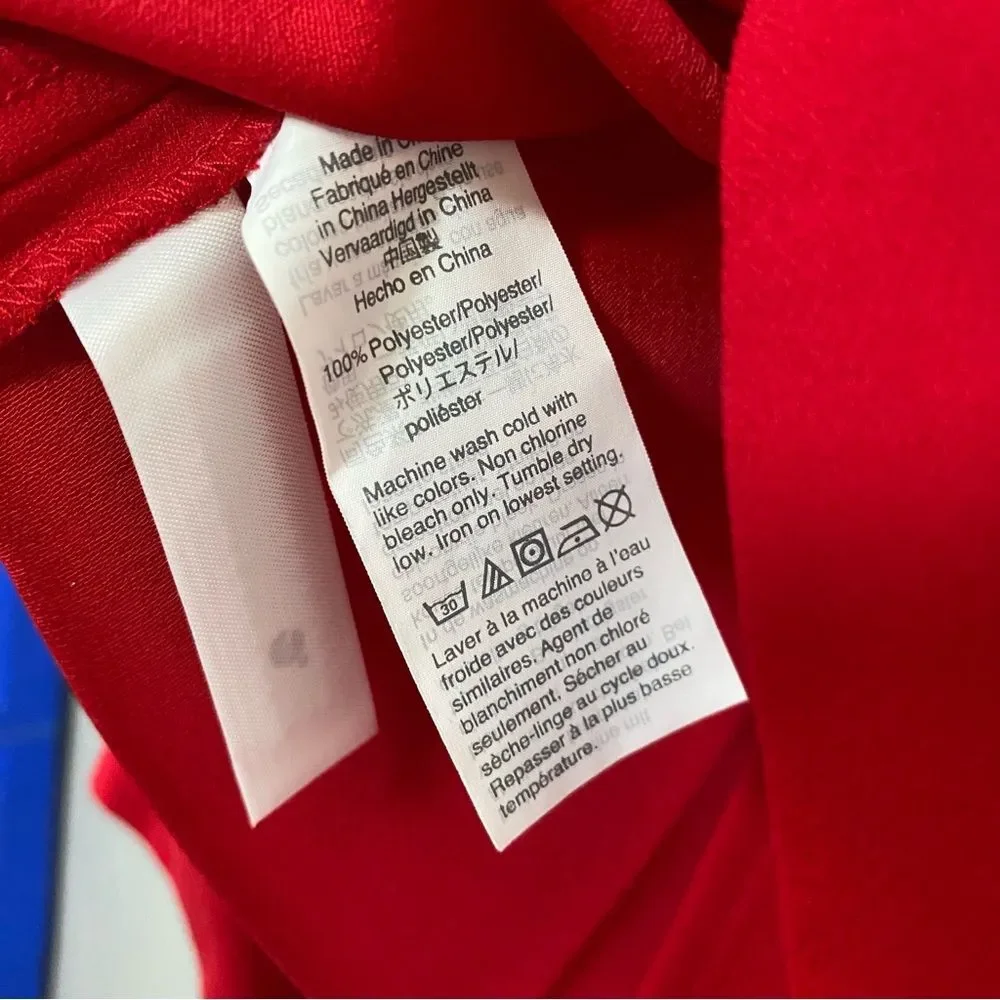 J. Crew Bold Red Valentine's Day Date Night Old Money Preppy Modest Blouse Sz 2‎